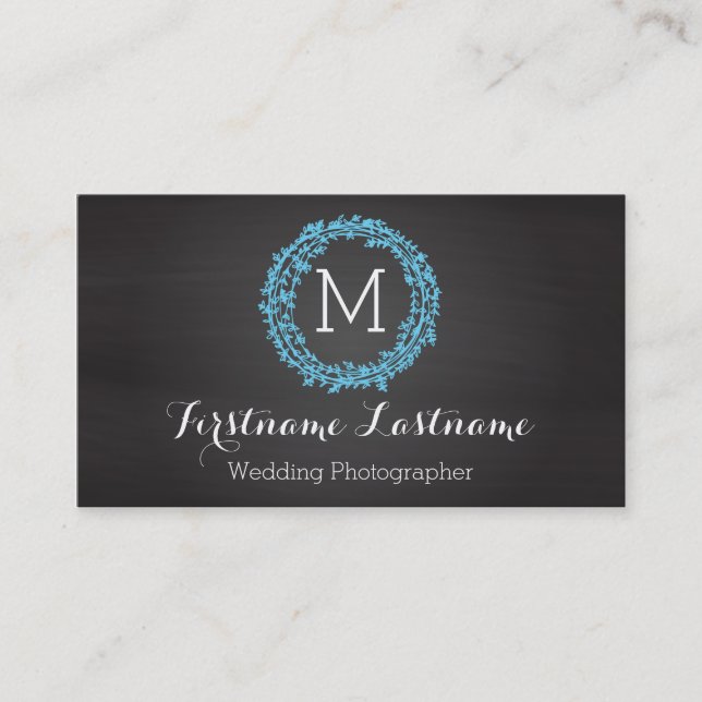 Tarjetas de visita elegantes del monograma (Anverso)