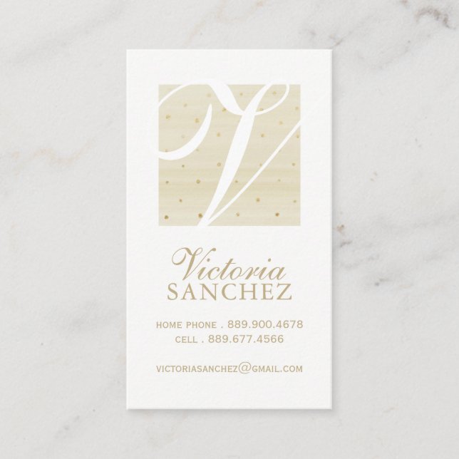 Tarjetas de visita elegantes del monograma (Anverso)