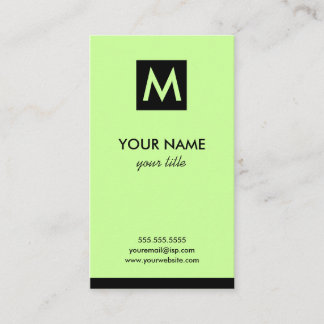Tarjetas de visita elegantes del monograma del