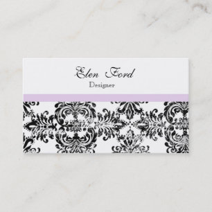 Tarjetas de visita elegantes del negro y del rosa