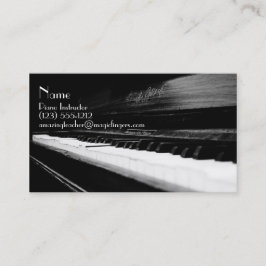 Tarjetas de visita elegantes del profesor de piano