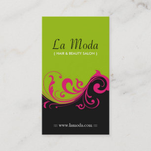 Tarjetas de visita elegantes del salón