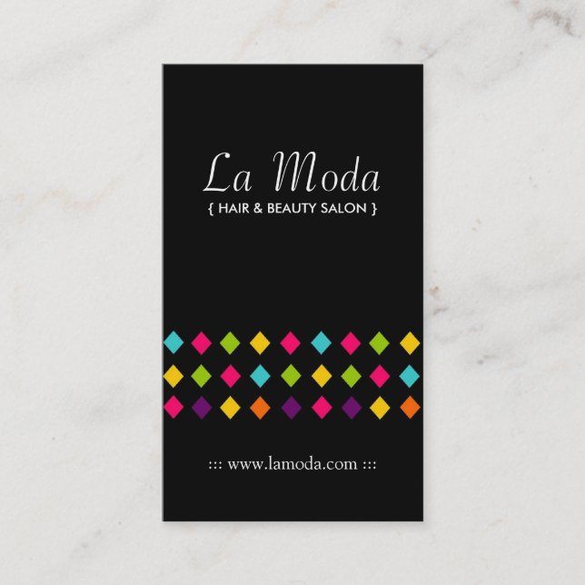 Tarjetas de visita elegantes del salón (Anverso)