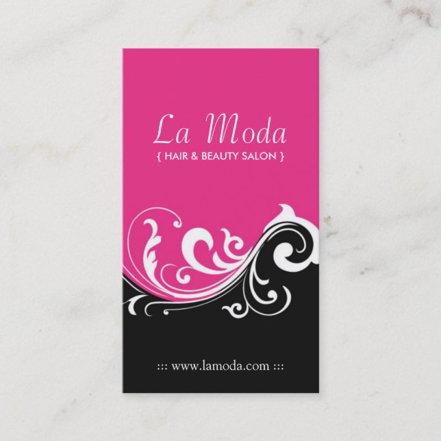 Tarjetas de visita elegantes del salón (Anverso)