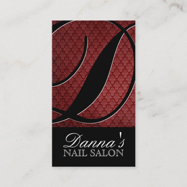 Tarjetas de visita elegantes del salón del (Anverso)