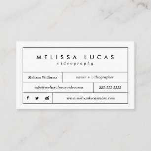 Tarjetas de visita elegantes mínimas de la