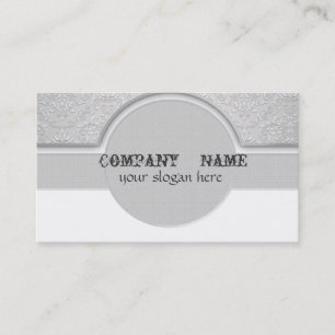 Tarjetas de visita elegantes ovales grises