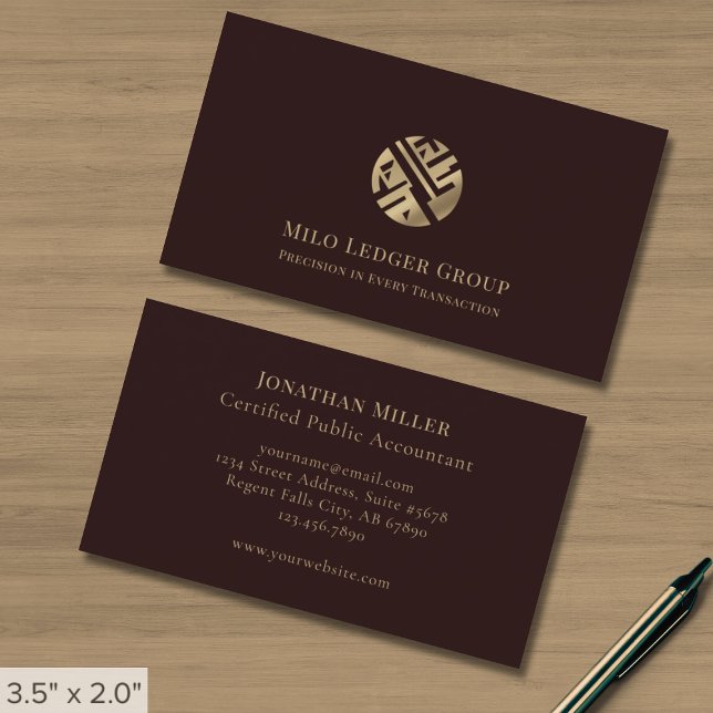 Tarjetas de visita elegantes para CPA (Subido por el creador)