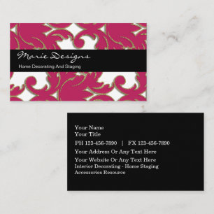 Tarjetas de visita elegantes para decorar Damask