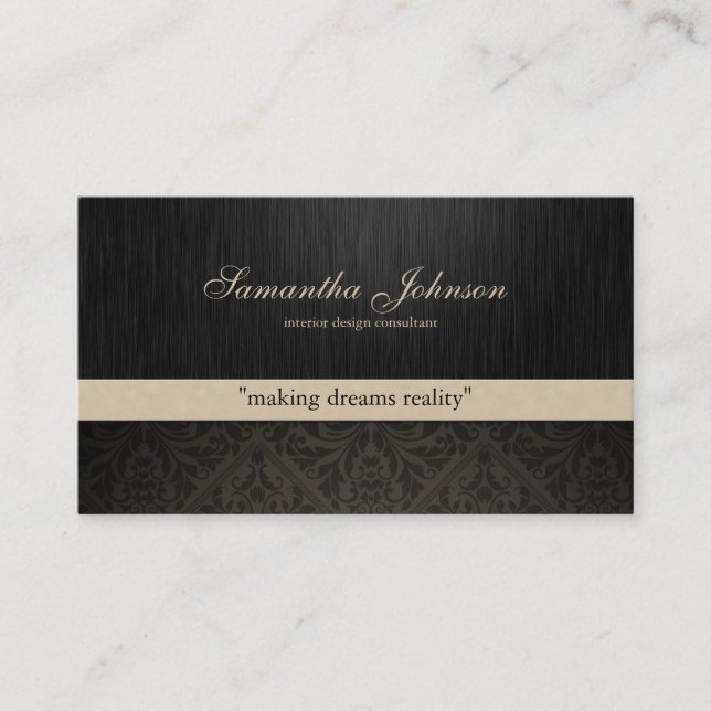 Tarjetas de visita elegantes profesionales del (Anverso)