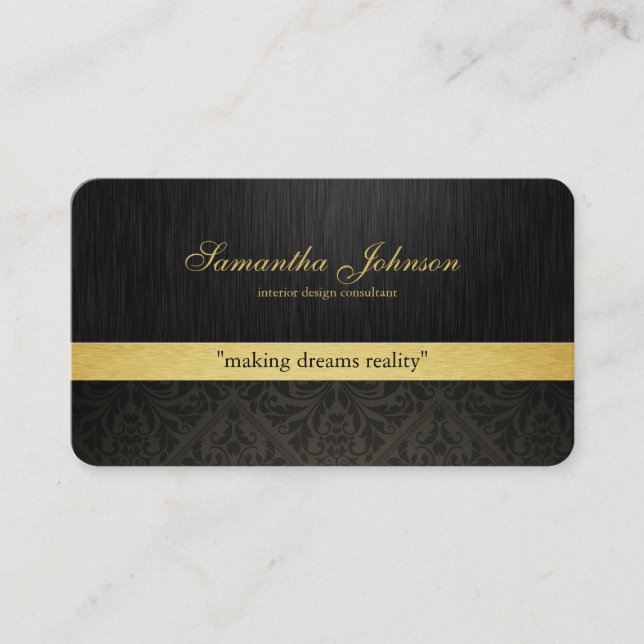 Tarjetas de visita elegantes profesionales del (Anverso)