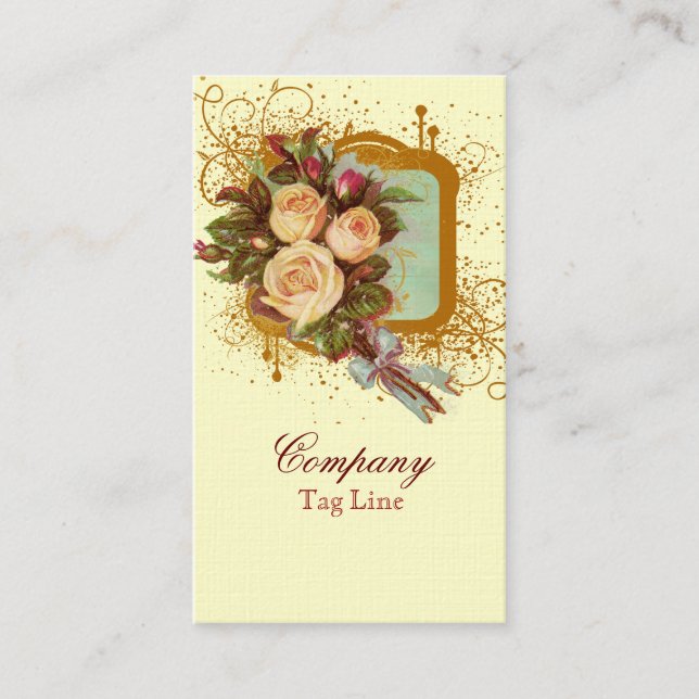 Tarjetas de visita elegantes subiós Victorian del (Anverso)