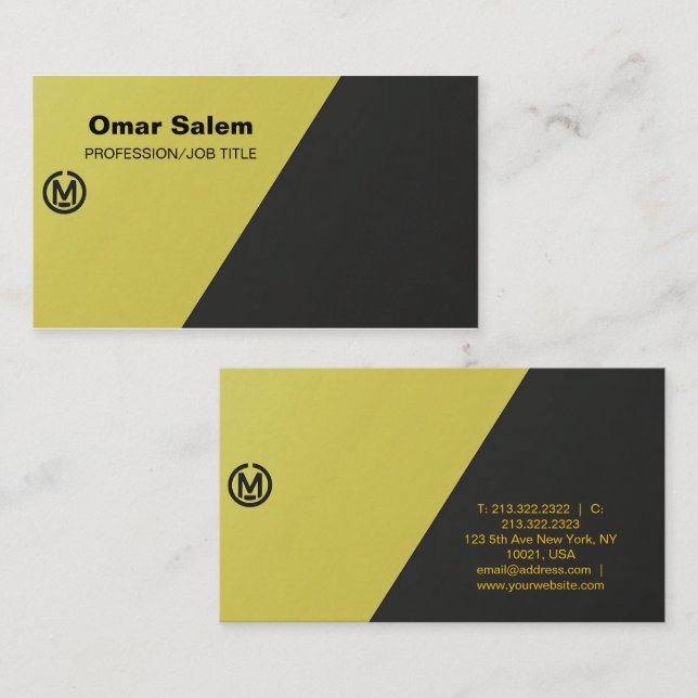 Tarjetas de visita elegantes y profesionales a la  (Anverso / Reverso)