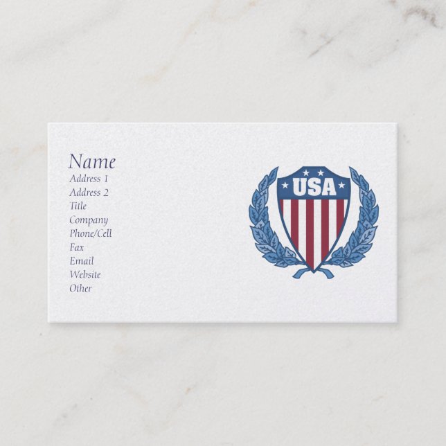 Tarjetas de visita Emblem de Estados Unidos para p (Anverso)