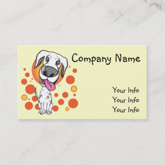 Tarjetas de visita emocionadas del perro