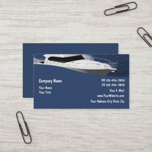 Tarjetas de visita en barco