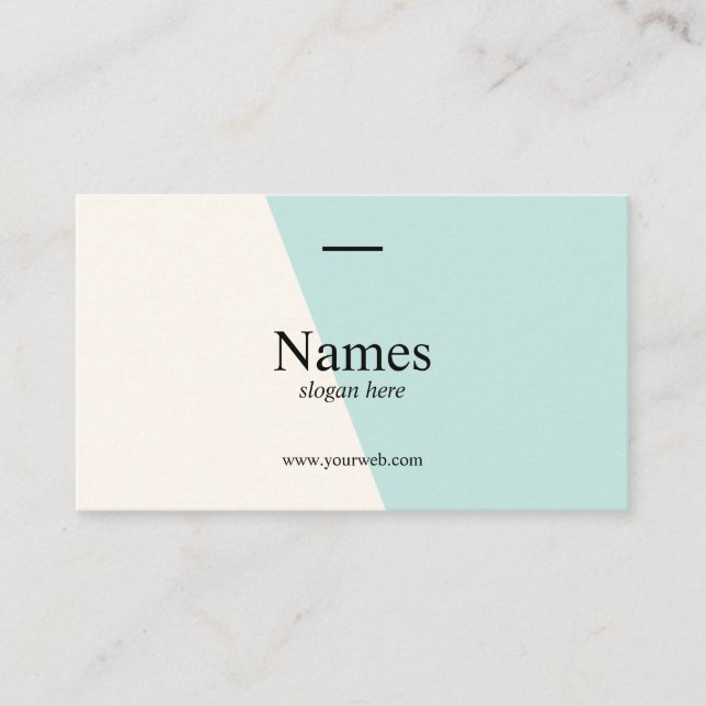 Tarjetas de visita en colores pastel limpias (Anverso)