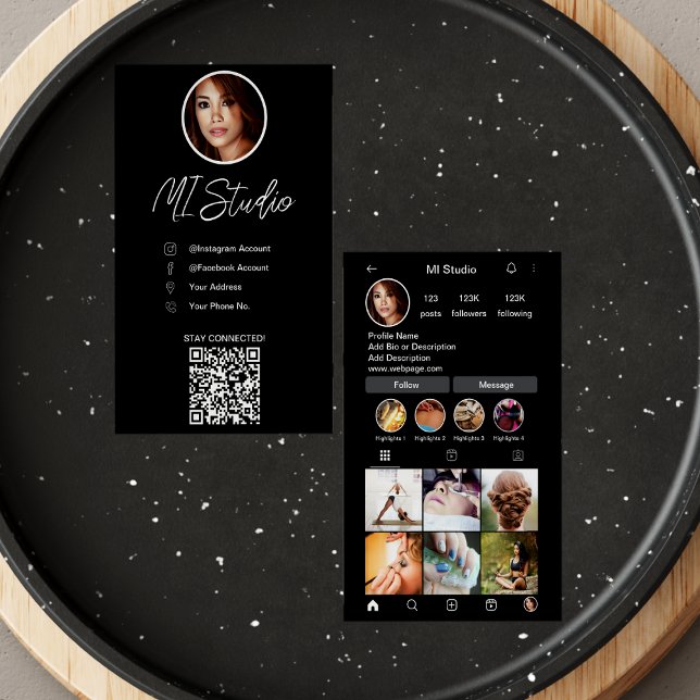 Tarjetas de visita en Instagram, Influencer, Estet (Subido por el creador)