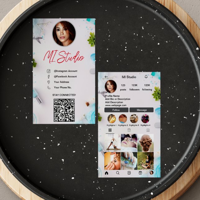 Tarjetas de visita en Instagram, Influencer, Estet (Subido por el creador)