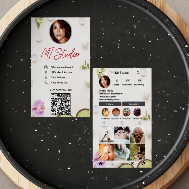 Tarjetas de visita en Instagram, Influencer, Estet (Subido por el creador)