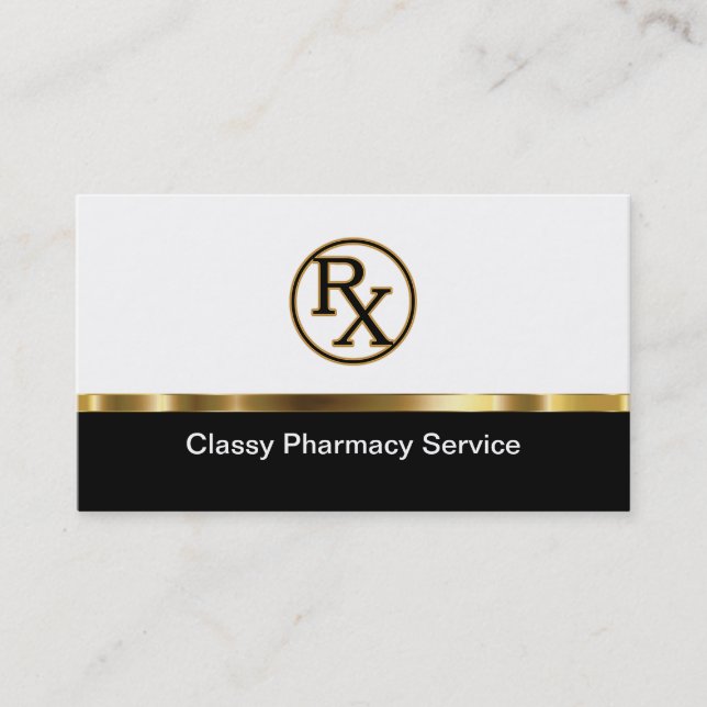 Tarjetas de visita en línea con clase de Pharmcy (Anverso)