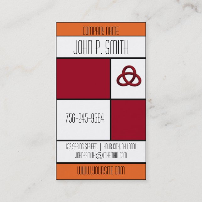 Tarjetas de visita encajonadas profesional fresco (Anverso)