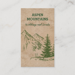 Tarjetas de visita escénicas de la cordillera