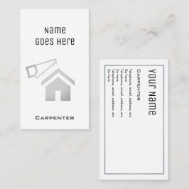 Tarjetas de visita "esenciales" del carpintero