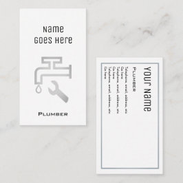 Tarjetas de visita "esenciales" del fontanero