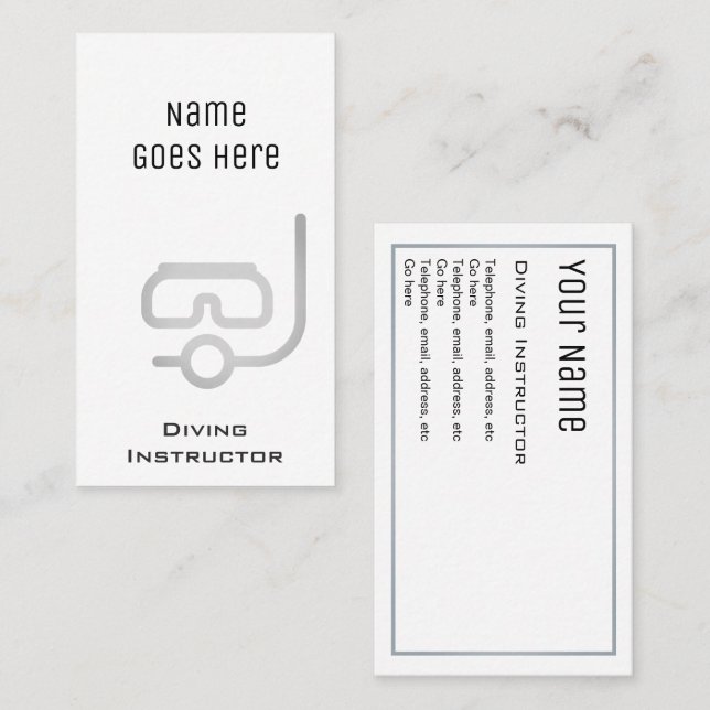 Tarjetas de visita "esenciales" del instructor del (Anverso / Reverso)