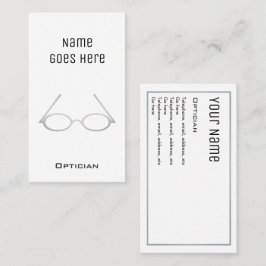 Tarjetas de visita "esenciales" del óptico