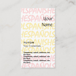 Tarjetas de visita españolas de la cita del