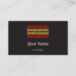 Tarjetas de visita españolas del profesor