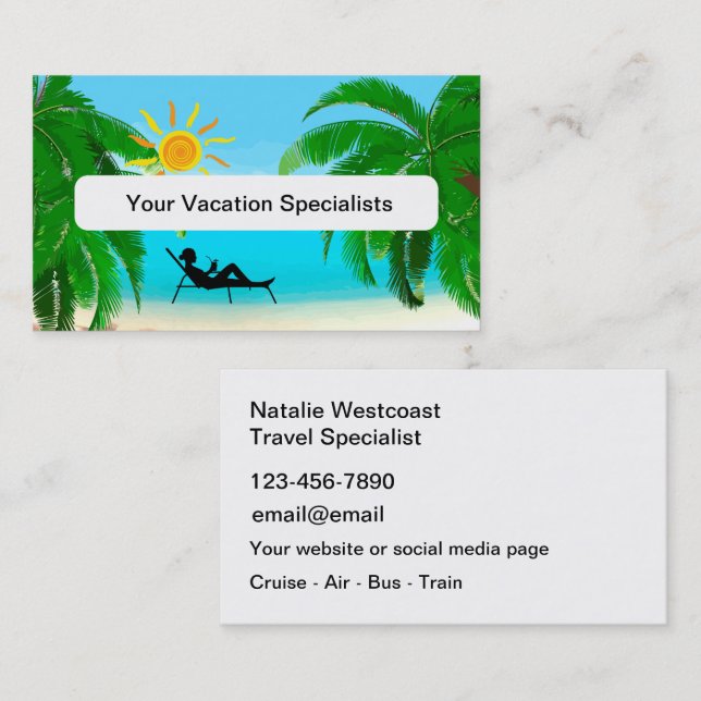 Tarjetas de visita especializadas para agentes de  (Anverso / Reverso)