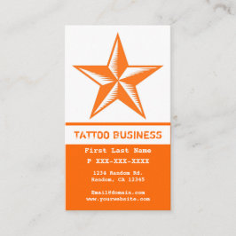 Tarjetas de visita estelares con estrella de tatua