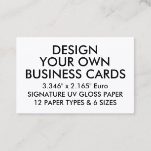 Tarjetas de visita euro personalizadas