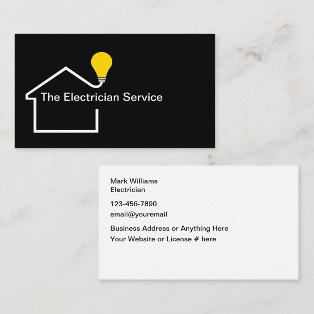 Tarjetas de visita exclusivas para el sector eléct (Anverso / Reverso)