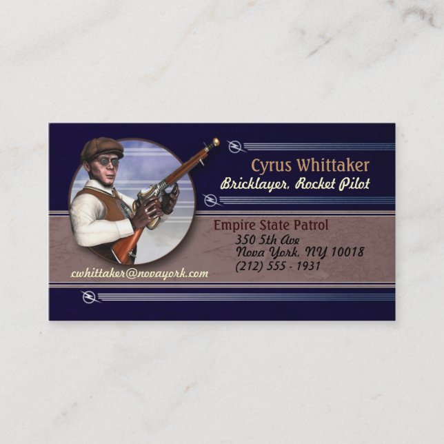 Tarjetas de visita experimentales #3 de Rocket (Anverso)