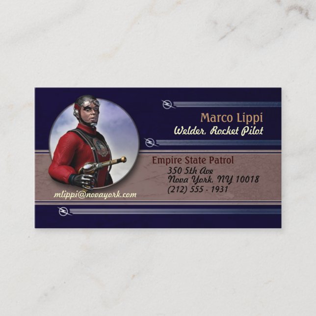 Tarjetas de visita experimentales #4 de Rocket (Anverso)