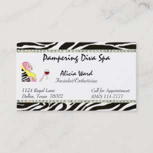 Tarjetas de visita Facialist/Esthetician Diva