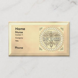 Tarjetas de visita Fancy Caduceus Nurse