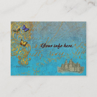Tarjetas de visita Fantasy Castle/ Tarjetas de mes
