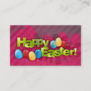 Tarjetas de visita felices de Pascua