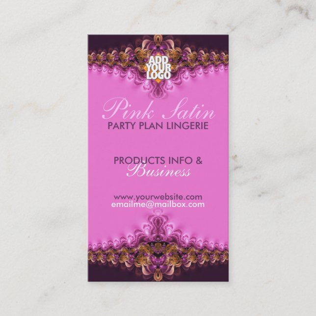 Tarjetas de visita Fiesta Satin Lace Lingerie (Anverso)