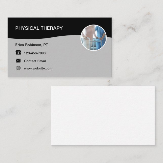 Tarjetas de visita física de terapia terapéutica f (Anverso / Reverso)