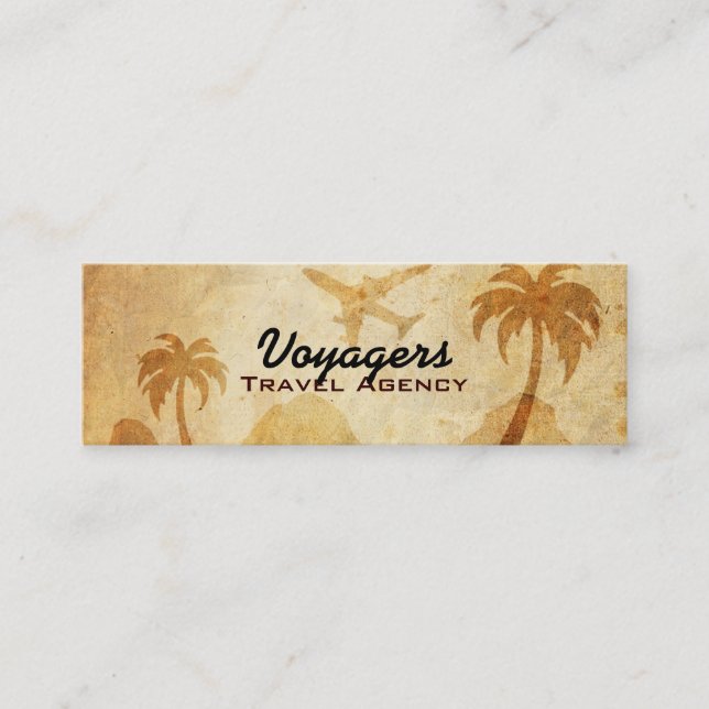 Tarjetas de visita flacas de la agencia de viajes (Anverso)