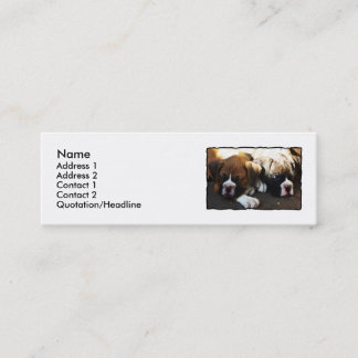 Tarjetas de visita flacas de los perritos del