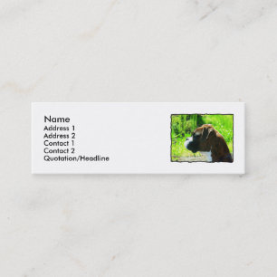 Tarjetas de visita flacas del boxeador