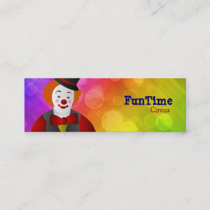 Tarjetas de visita flacas del circo