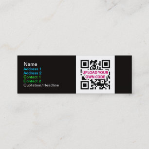 Tarjetas de visita flacas del código de QR